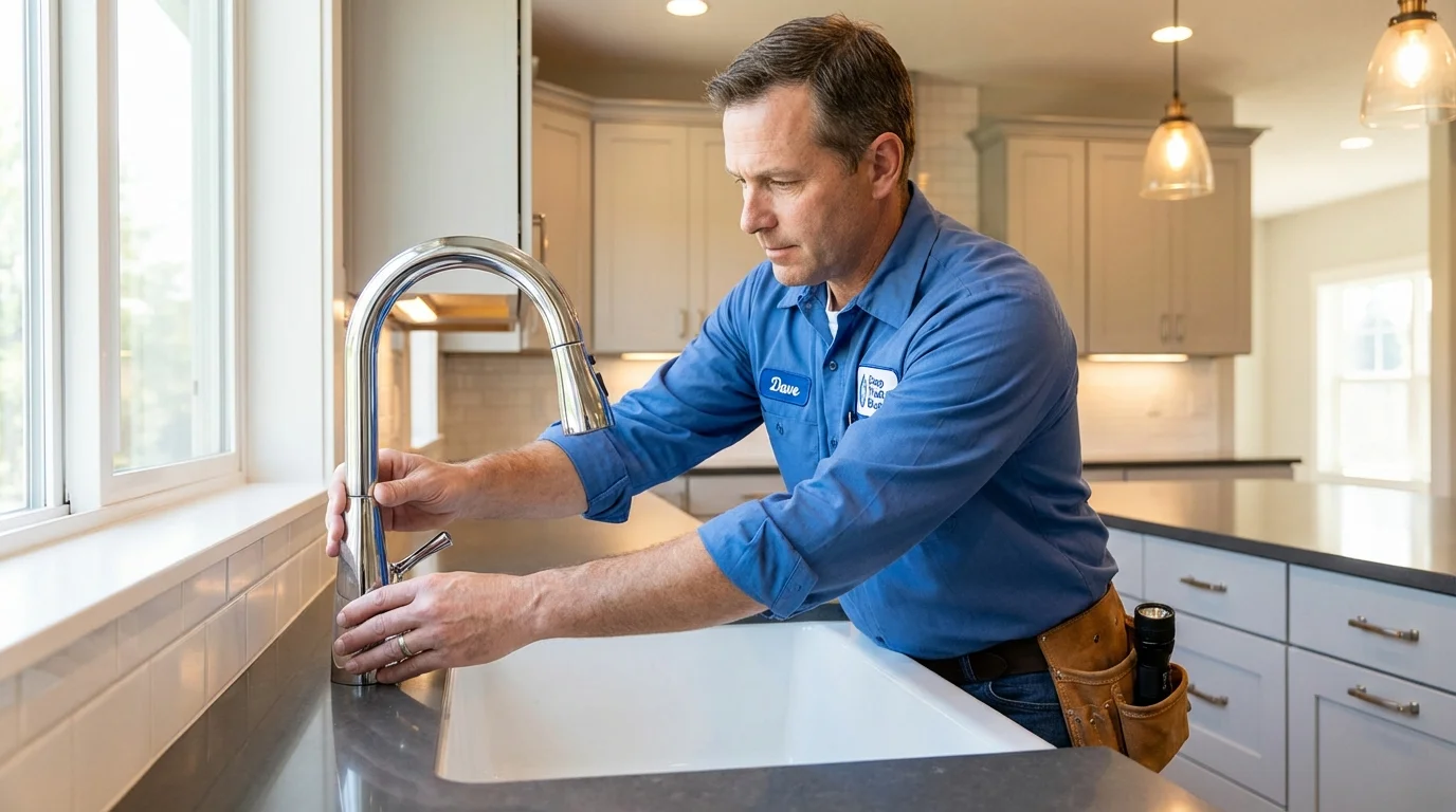 Kitchen faucet installation by Johns Plumbing LLC in Boonville